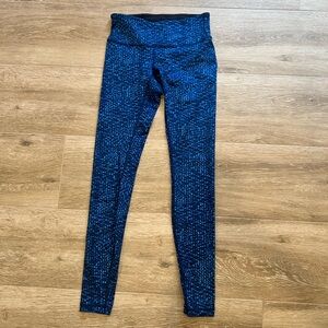 Lululemon Blue Snake Print Leggings